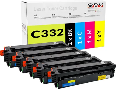 Produktbild von OBV Toner Sparset für Lexmark C3220 für C3224dw C3326dw MC3224adwe MC3326adwe MC3426adW (2xBK/C/M/Y)