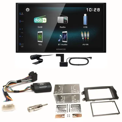 Produktbild von Kenwood DMX-125DAB Bluetooth MP3 DAB+ USB Einbauset für Suzuki SX4 Fiat Sedici