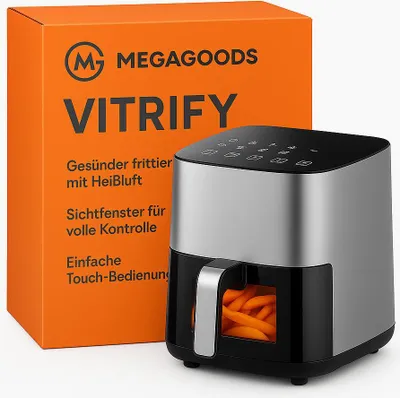 Zdjęcie produktu dla Frytownica na gorące powietrze Airfryer 5L z dotykowym wyświetlaczem PL.