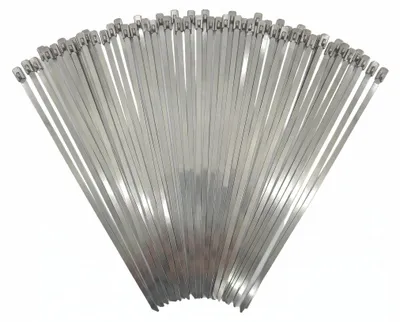 Productafbeelding van Set van 100 Roestvrijstalen Kabelbinders van 30 cm