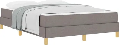 Zdjęcie produktu dla Łóżko sprężynowe z materacem Ciemnoszary 140 x 200 cm tkanina