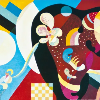 Produktbild von Wassily Kandinsky Kunstdruck Bild - Komposition IX, 1936, Detail (40 x 40 cm)