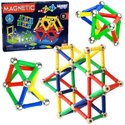 Immagine prodotto di Woopie Blocchi di costruzione magnetici 3d 58 pezzi.