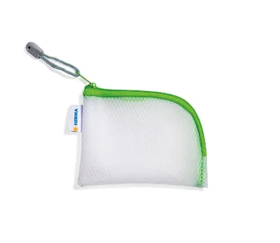 Image de HERMA 20251 Pochette universelle A7 vert 14x10cm fermeture éclair sur coin
