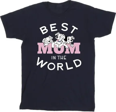 Produktbild von Disney - "101 Dalmatians Best Mum In The World" T-Shirt für Herren BI28893 (XL) (Marineblau)