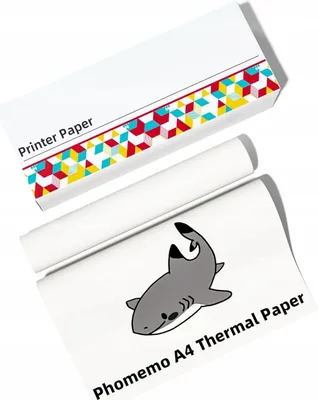 Zdjęcie produktu dla Papier Termiczny Kartki Wkład 2 Rolka Rolki Letter 216mm do Phomemo M832 / Q22-RMSG10-LTRM8