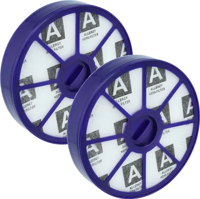 Produktbild von vhbw 2x Staubsaugerfilter kompatibel mit Dyson DC20, DC21, DC08, DC19, DC29, DC04, DC05 Staubsauger - HEPA-Filter Weiß Lila