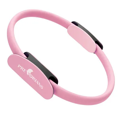 Obrázek produktu pro Pilates kruh s dvojitou rukojetí 36,5 cm trénink břišních svalů fitness růžový
