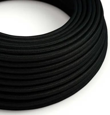 Immagine prodotto di Creative-Cables Cavo silicone Ultrasoft, 2x0,75 mm², 1 m, Nero RM04, Rotondo, effetto seta