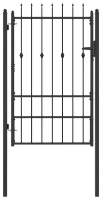 Obrázok produktu pre vidaXL Brána do záhrady ASTEN, 100 x 150 cm, kov, čierna, uzamykateľná