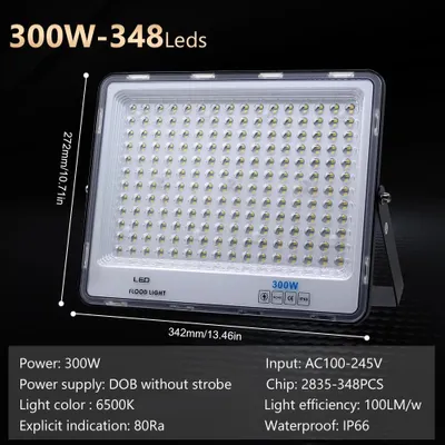 Obrázek produktu pro LED venkovní reflektor – zářivka – 300 W – vodotěsný (IP66) – 110–240 V střídavého proudu – hliníkové pouzdro – RGB