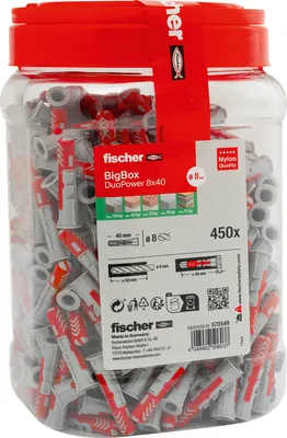 Obrázek produktu pro fischer 570549 fischer BigBox - DuoPower 8x40 570549 Universaldübel-Sortiment Ø 8 mm x 40 mm, 450 St.