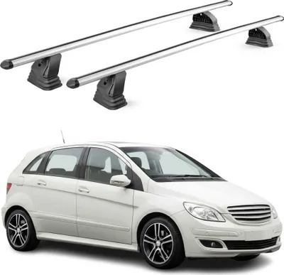 Image de Barres de toit transversales Alu pour Mercedes Classe B W245 2005-2011 Gris 2Pcs