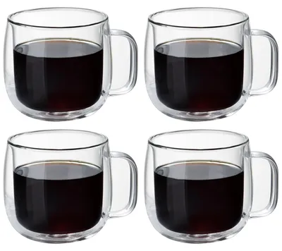 Productafbeelding van Set van 4 dubbelwandige glazen voor koffie en thee