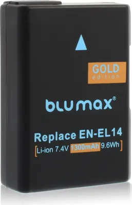 Produktbild von Blumax Akku | für Nikon EN-EL14e Digitalkamera | Kapazität 1300mAh  |Spannung 7,4Volt | Video- und  Kamerazubehör