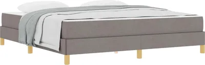 Produktbild von vidaXL Boxspringbett mit Matratze Taupe 180 x 200 cm Stoff