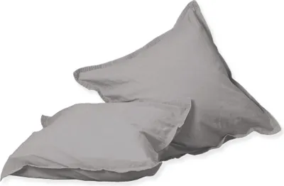 Produktbild von Hahn Baumwolle Stone Washed Kissenbezug Taupe 40x40 cm