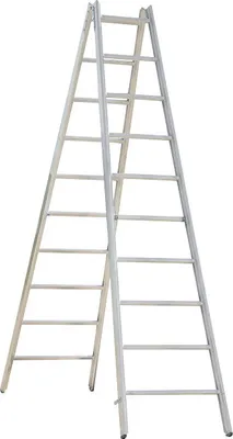 Produktbild von Alu-Sprossen Stehleiter Mod. 000 - Sprossenanzahl: 2 x 10, Länge: 2,90 m