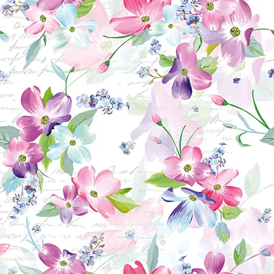 Produktbild von 20 Servietten Sweet Pinks - Süßer Blumenglanz 33x33cm