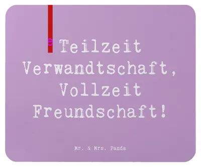 Produktbild von Mr. & Mrs. Panda Mauspad Spruch Halbbruder Freundschaft - Lavendeltraum - Geschenk, Familienmitglieder, einzigartige Designs, herzerwärmende Sprüche, Familie, Mousepad