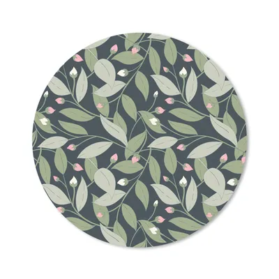 Produktbild von MuchoWow® Mauspad Mousepad Blumen - Blätter - Muster 50x50 cm - Mousepads - Maus Mat - Pad - Mausunterlage - Vinyl