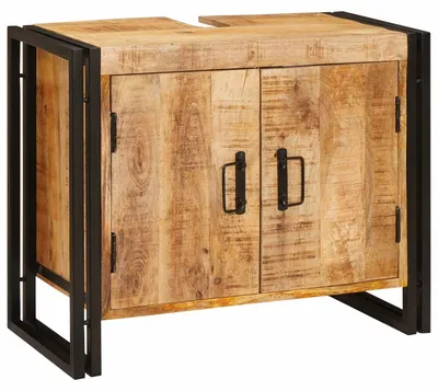 Obrázok produktu pre Skrinka pod umývadlo Hnedá 71 x 33 x 58 cm Masívne mango drevo