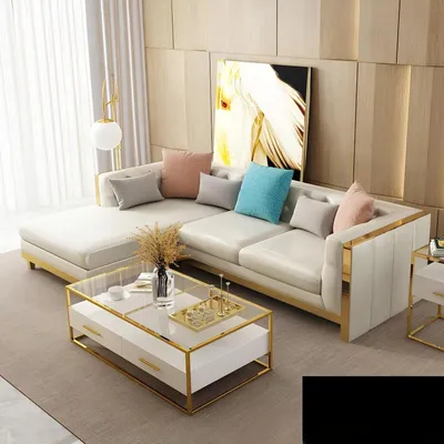 Zdjęcie produktu dla Designerski narożnik Eck, nowoczesne sofy, skórzana sofa, narożnik, zestaw wypoczynkowy