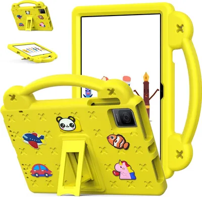 Produktbild von Schutzhülle für Oscal Pad 15/Blackview Tab 11 WiFi/Tab 11/11 SE 10.36" Niedliche Hülle für Kinder, Stoßfest mit Griff und Ständer Gelb