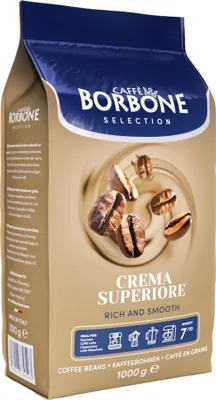 Produktbild von Caffé Borbone Selection Crema Superiore 1kg | ganz Kaffeebohnen 60% Arabica- 40% Robustabohnen | Vollautomaten und Siebträger