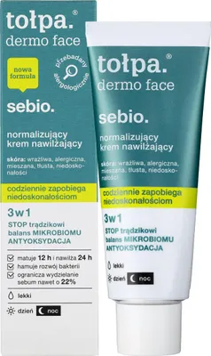 Produktbild von TOŁPA Dermo Face Sebio Light Normalisierende Feuchtigkeitscreme 3-in-1 für Tag und Nacht 40 ml
