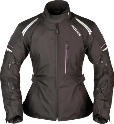 Produktbild von Modeka Violetta Damen Motorrad Textiljacke, schwarz, 34