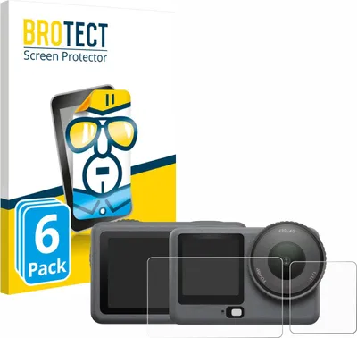 Produktbild von 6x Für DJI Osmo Action 6 Schutzfolie BROTECT Displayschutz Display Schutz Folie Klar Transparent