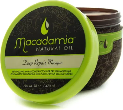 Zdjęcie produktu dla Macadamia Deep Repair Masque 470ml, 470 ml, Kobiety, Kolorowe włosy, Włosy zniszczone, Włosy suche, Odżywiający, Naprawa, Olej makadamia, Słoiczek