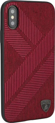 Produktbild von Lamborghini back cover case Apple iPhone Xs Max Structure Red - Silicone