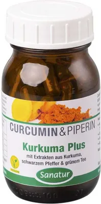 Produktbild von Sanatur Kurkuma Plus Kapseln, 60 St. Kapseln