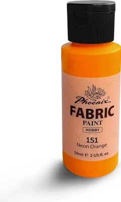 Zdjęcie produktu dla Farba do Ubrań Tkanin Jasnych i Ciemnych Phoenix 59 ml Neon Orange 151