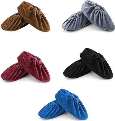 Produktbild von 5 Paare Schuhüberzieher mehrweg, 5 Farbige Anti-Rutsch Überzieher Schuhe Schuhüberzieher Mehrweg, Staubfrei Überschuhe Wiederverwendbar & Waschbare für Haushalt, Schuhüberzieher Stoff