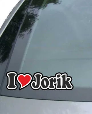 Produktbild von INDIGOS UG - Aufkleber / Autoaufkleber I Love Heart - Ich liebe mit Herz 15 cm - I LOVE Jorik - Auto LKW Truck - Sticker mit Namen vom Mann Frau Kind