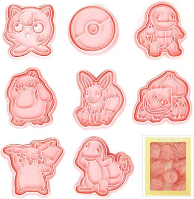 Produktbild von Ausstechformen für Kinder, 8-teilig, Tierausstechformen, Fondantausstecher, Brot- und Gemüseausstecher für Kinder, Sandwichausstecher (Anime)