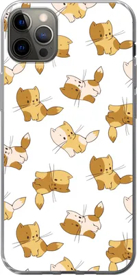 Produktbild von MuchoWow® Handyhülle Schutzhülle Hülle für Telefoonhoesje iPhone 12 Pro Max Muster - Katze - Kätzchen - Jungen - Mädchen - Kinder - Kind Silikon Softcase Handy Hülle - Hartschale