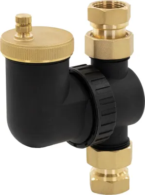 Produktbild von LuxeBath Luftabscheider für Warmwasserheizung mit automatischem Schnellentlüftungsventil, Heizungsentlüfter für Vorlaufleitung, horizontal & vertikal