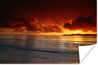 Produktbild von MuchoWow® Poster Himmel - Strand - Farbe 60x40 cm - Schlafzimmerdekoration