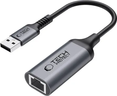 Immagine prodotto di Tech-Protect Ultraboost Adapter Usb 3.0 a Ethernet Rj45 1000Mbps Nero