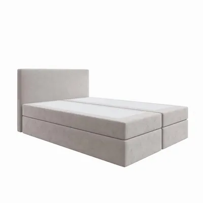 Produktbild von Bett, Boxspringbett BERG mit Bonell-Matratze OHNE Topper, 2 Bettkästen, Doppelbett, Stauraum, 160x200 cm (Beige - Itaka 46)