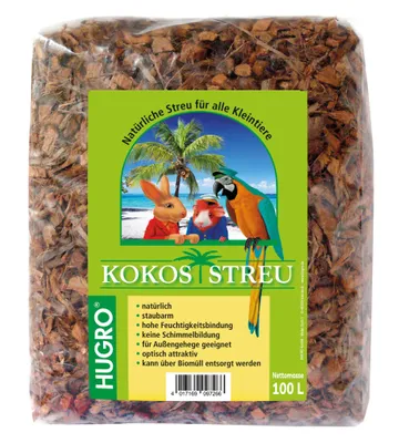 Produktbild von Hugro Kokosstreu - 100 Liter - für Kleintiere und Reptilien
