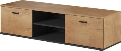 Produktbild von Furniture24 Tv Schrank SOHO 140, Lowboard, Unterschrank, 2 Türiger Lefkas Eiche/Schwarz