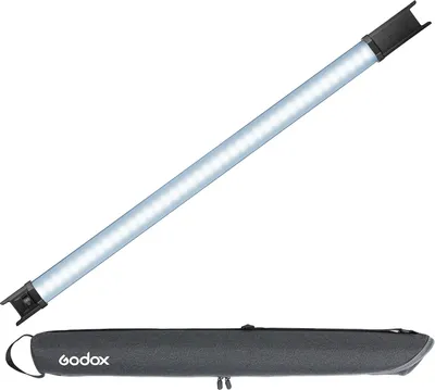 Produktbild von Godox TL60 Vollfarben-RGB-Röhrenleuchte 2500K-6500K CRI 96 TLCL 98 Genaue Farbe 39 Lichteffekte Eingebauter Akku Unterstützt integrierte Tasten / APP / Fernbedienung / DMX-Steuerung mit Tragetaschen-Netzteil, 1 Lichtkit