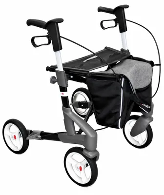Produktbild von Rollator Topro Troja 5G -  faltbarer Premium Rollator mit integrieter Ankipphilfe geeignet für Indoor und Outdoor - Größe S - Farbe Schwarz