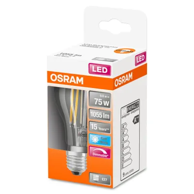 Image de Led Standard Clair Filament Variable 9w E27 Froid Boite 1 - Osram