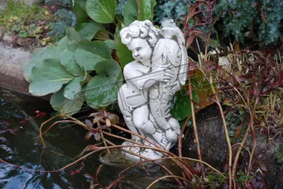 Image de Figure de jardin Ange Fontaine 42cm Figure d'étang Personnes Fonte de jardin 228